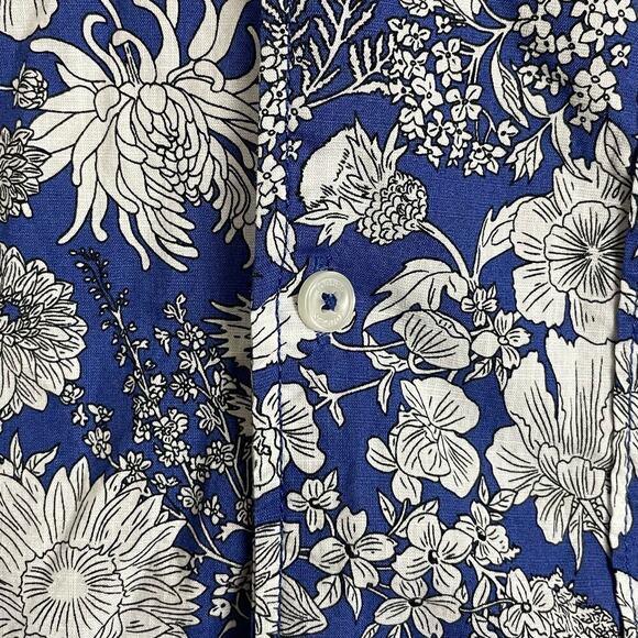 Joules Time to Unwind Men's Shirt Short Sleeves Button Up Blue White Floral XXL - Picture 4 of 8
